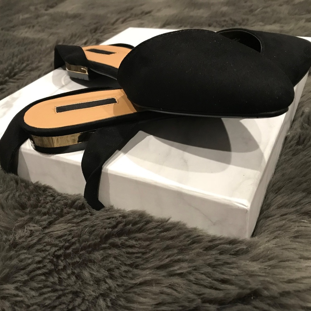 Strappy Faux Suede Flats